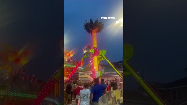 Riders STUCK upside down on NJ boardwalk ride #shorts #us #amusementpark #nj #boardwalk