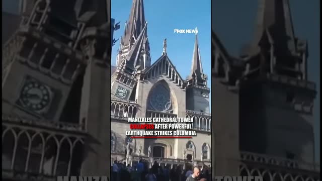 SEE IT: Manizales Cathedral partially collapses after Colombia earthquake #shorts #foxnews