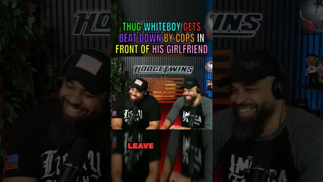 Ghetto White Dude Tries To RUN From Cops And Gets BEATDOWN In Front Of His Girl...