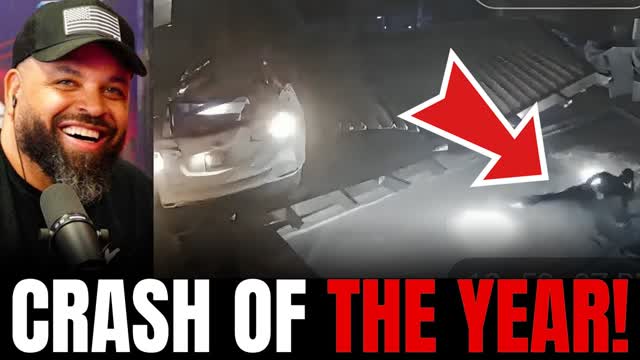Car Flips Over Wall into Backyard Driver EJECTED and Floats in Pool ?