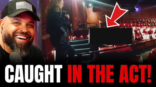 Woman caught doing herself in public theater