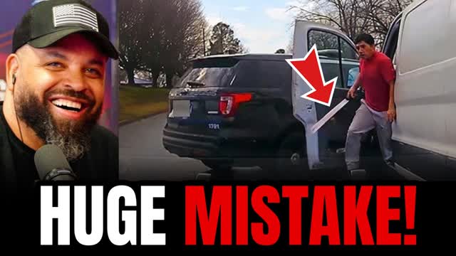 Machete Wielding Guy Tries to Steal Police Car� Then This Happens