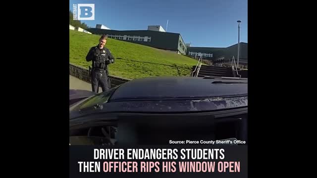 Driver Endangers Students, Then Officer Rips His Window Open with His Bare Hands