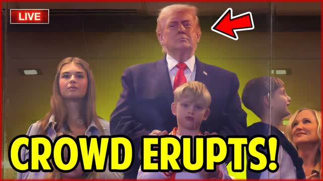 ? TRUMP STUNS STADIUM! Crowd ERUPTS When He Appears on Screen at Championship