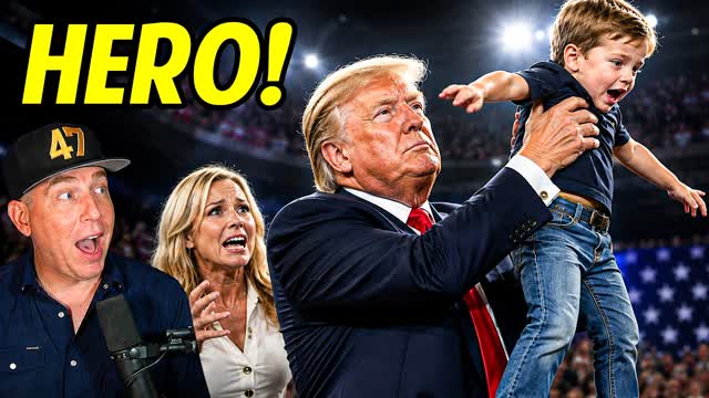 Trump Rushes to SAVE Boy From Falling Off Stage Mid-Speech!