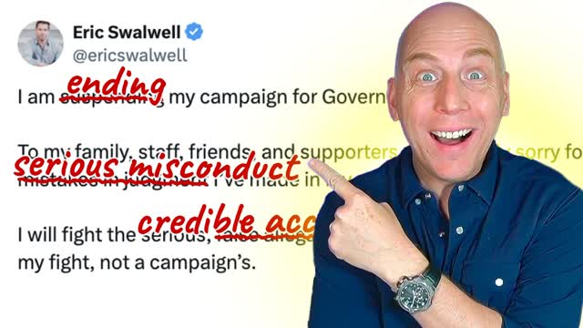 Eric Swalwell CAUGHT LYING by New AI Tool RightPen!
