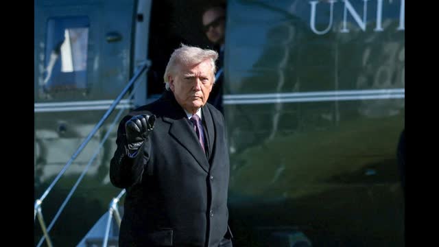 Trump Speaks to Press as He Departs for Palm Beach, Florida