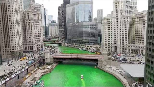 St. Patrick�s Day Tradition: Chicago Paints River Green