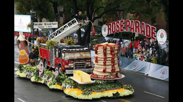 Rose Parade Marches On in First Rain in 20 Years