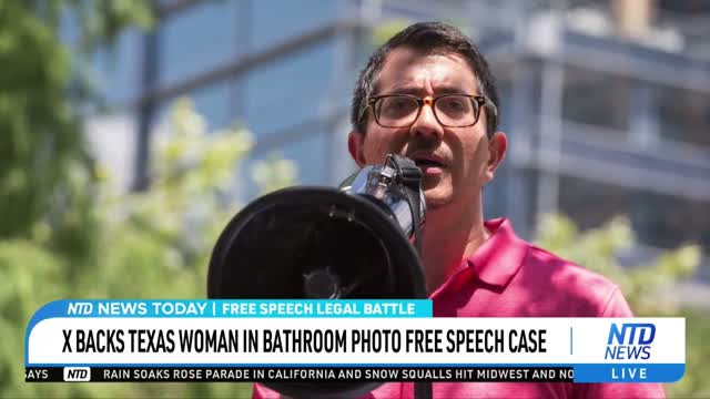 X Enters Free Speech Fight Over Texas Bathroom Photo Case