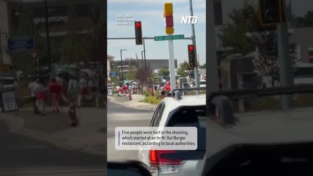 Cellphone Captures People Running From In N Out Shooting in Idaho