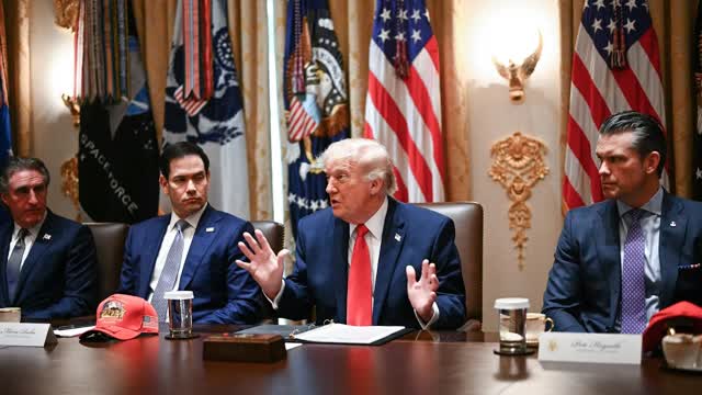 LIVE: Trump Hosts a Cabinet Meeting at Camp David