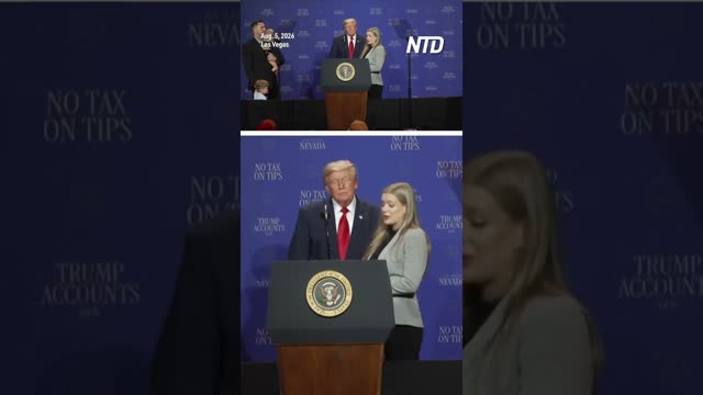 Trump Jogs Across Stage to Stop Toddler From Running Off Edge