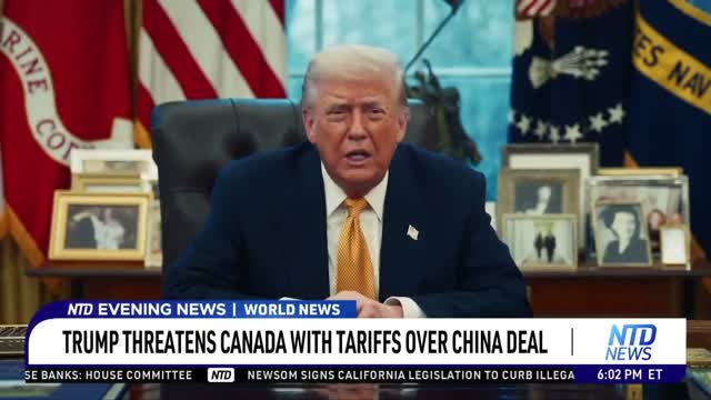 Trump Threatens Canada With 100 Percent Tariff Over Possible Deal With China