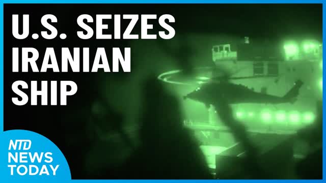 US Seizes Iranian Ship Ahead of Peace Talks; Kash Patel Sues the Atlantic | NTD News Today April 20