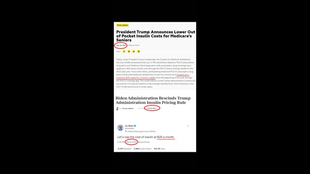 Insulin price cap started by the Trump Administration