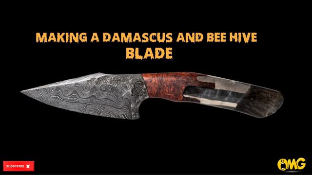 Forging Fire & Honey: Damascus Knife with Beehive Grip